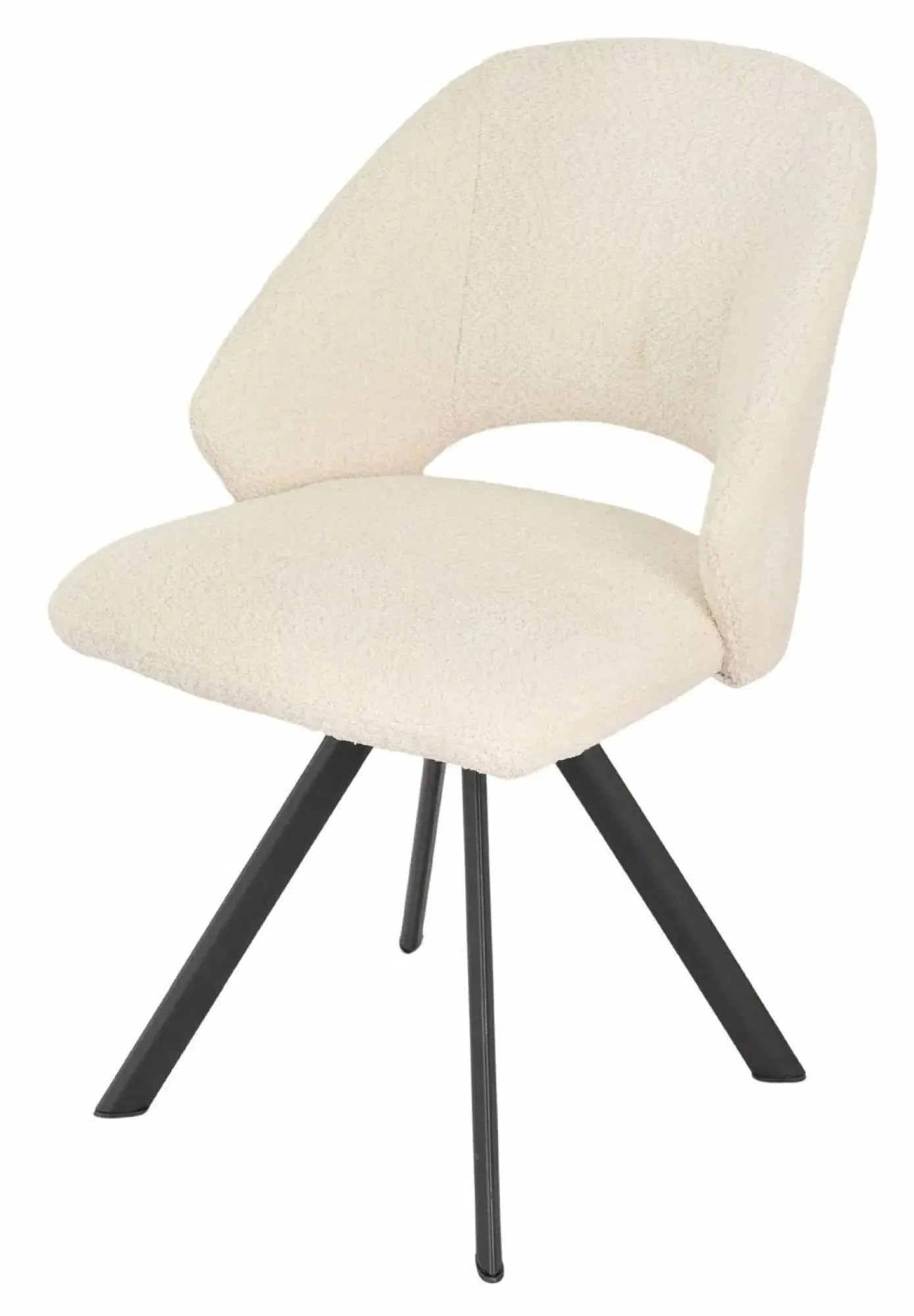 Anvik Extendable Dining Set with Ion Swivel Chair - Black, Ceramic