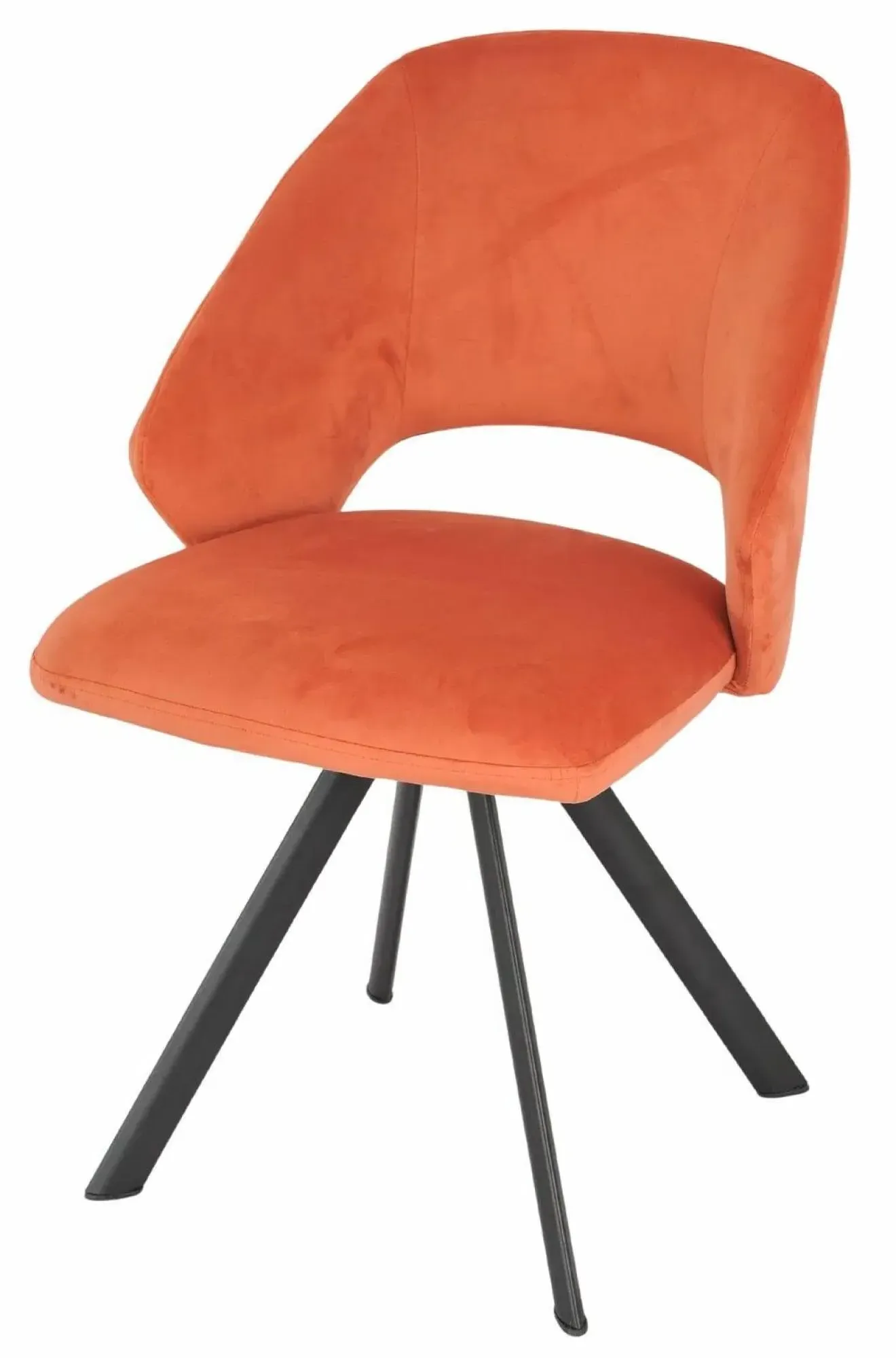 Anvik Extendable Dining Set with Ion Swivel Chair - Black, Velvet