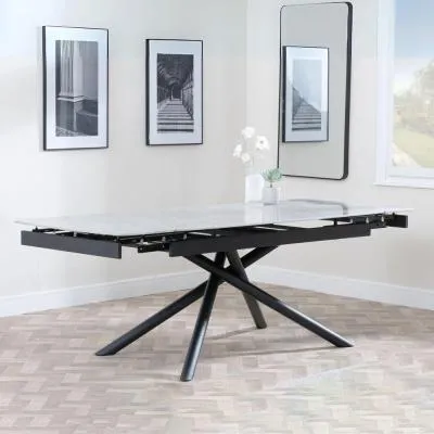 Apollo 6-8 Seater Extending Dining Table - Grey, Ceramic image