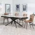 Apollo Extendable Dining Set with Corona Chairs - Grey, Brown