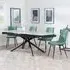 Apollo Extendable Dining Set with Corona Chairs - Grey, Green