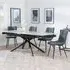 Apollo Extendable Dining Set with Corona Chairs - Grey, Light Grey