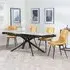 Apollo Extendable Dining Set with Corona Chairs - Grey, Yellow