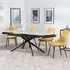 Apollo Extendable Dining Set with Darwin Chairs - Grey, Ceramic