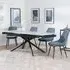 Apollo Extendable Dining Set with Darwin Chairs - Grey, Ceramic