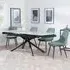 Apollo Extendable Dining Set with Darwin Chairs - Grey, Ceramic