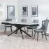 Apollo Extendable Dining Set with Darwin Chairs - Grey, Ceramic