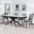 Apollo Extendable Dining Set with Peyton Chairs - Grey, Green