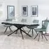 Apollo Extendable Dining Set with Swivel Chairs - Green, Ceramic
