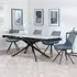 Apollo Extendable Dining Set with Swivel Chairs - Grey, Ceramic