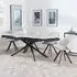 Apollo Extendable Dining Set with Swivel Chairs - Grey, Ceramic