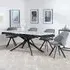 Apollo Extendable Dining Set with Swivel Chairs - Grey, Ceramic