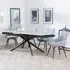 Apollo Extending Dining Set with Ace Swivel Chairs - Grey