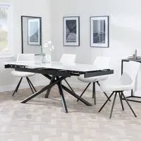 Apollo Extending Dining Set with Boden Swivel Chair - Cream, Ceramic