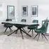 Apollo Extending Dining Set with Swivel Chairs - Green, Ceramic