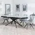 Apollo Extending Dining Set with Swivel Chairs - Grey, Ceramic