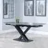 Arctic 6-8 Seater Extending Dining Table with Cross Base - Black