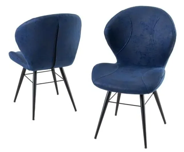 Arctic Dining Chair - Blue, Velvet