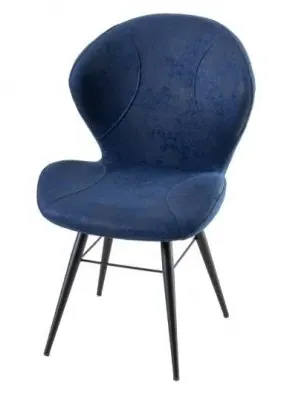 Arctic Dining Chair - Blue, Velvet