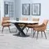 Arctic Extending Dining Set with Ace Chair - White, Ceramic