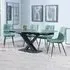 Arctic Extending Dining Set with Corona Chair - Black, Ceramic