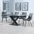 Arctic Extending Dining Set with Corona Chair - Black, Ceramic