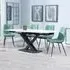 Arctic Extending Dining Set with Corona Chair - White, Ceramic