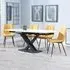 Arctic Extending Dining Set with Corona Chair - White, Yellow