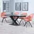 Arctic Extending Dining Set with Ion Chair - Black, Ceramic