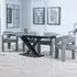 Arctic Extending Dining Set with Kiefer Chair - Black, Boucle