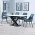 Arctic Extending Dining Set with Peyton Chair - White, Ceramic