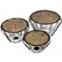 Aria Round Nesting Tables Set of 3 - Gold, Mosaic