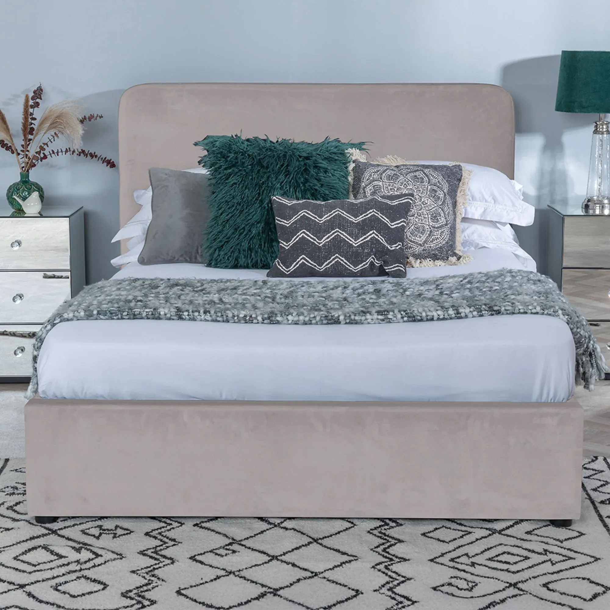 Ashby Fabric Bed Frame - Beige