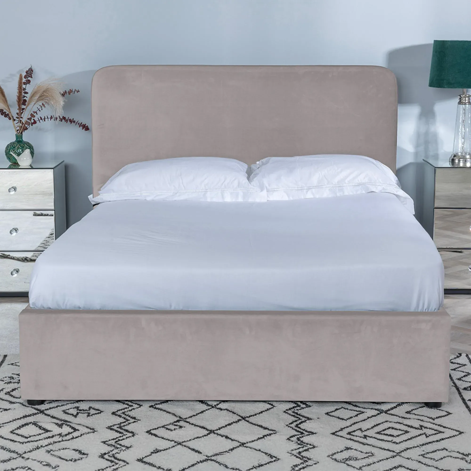Ashby Fabric Bed Frame - Beige