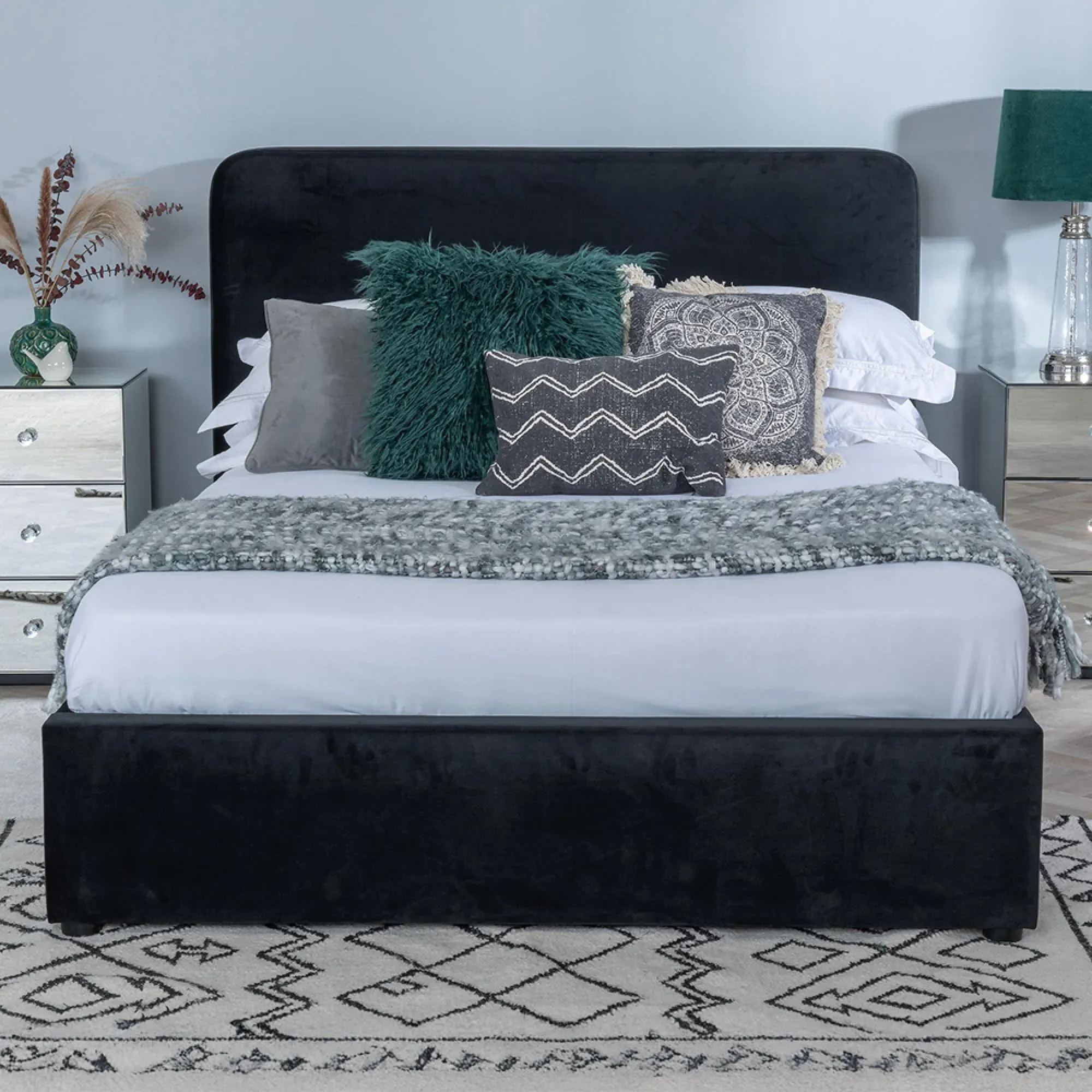 Ashby Fabric Bed Frame - Black