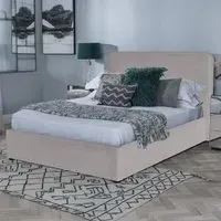 Ashby Ottoman Storage Bed - Beige, Fabric