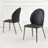 Astrid Dining Chair - Black, Faux Leather