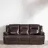 Athena 3-Seater Recliner Sofa - Dark Brown, Leather