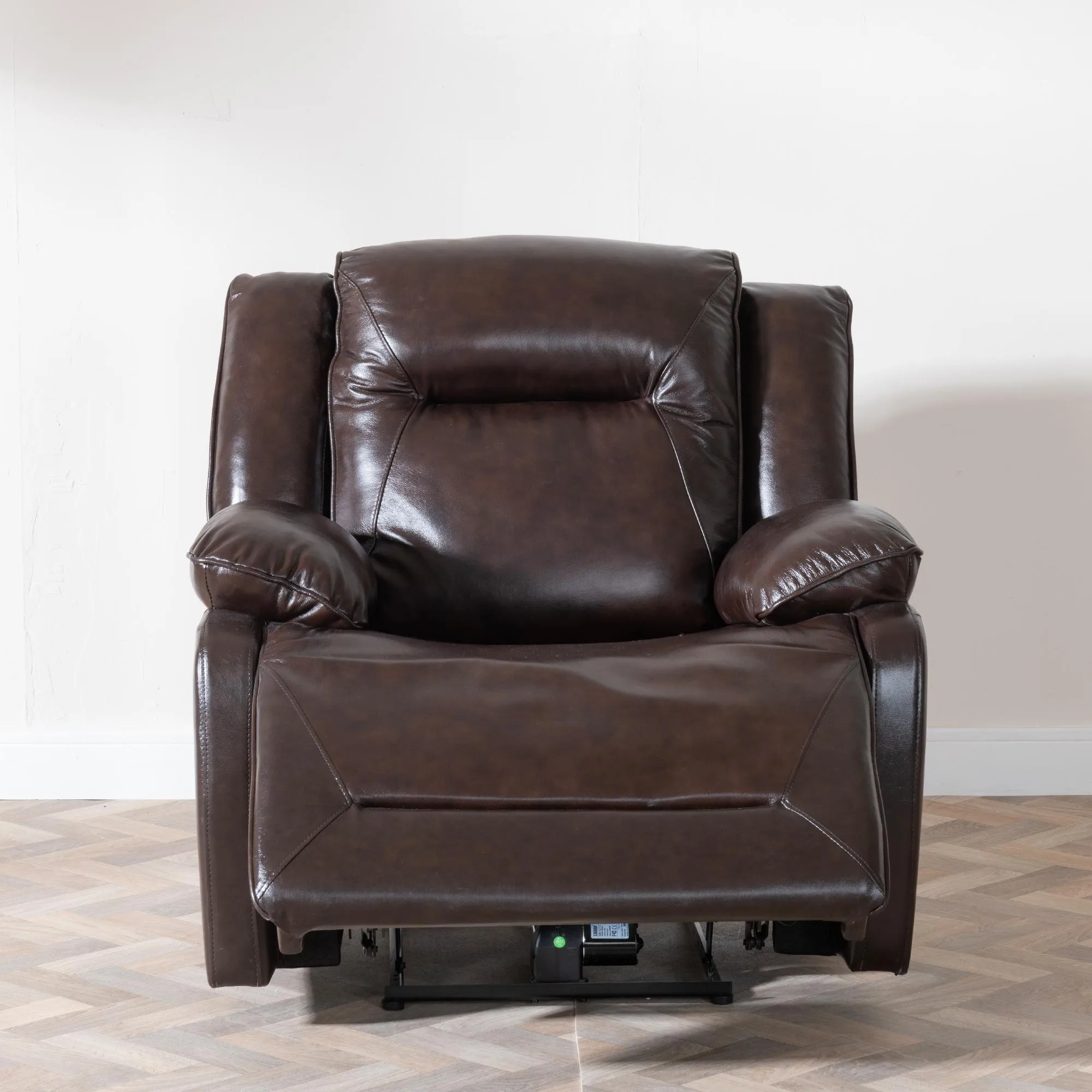 Athena Recliner Armchair - Dark Brown, Leather