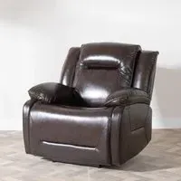 Athena Recliner Armchair - Dark Brown, Leather