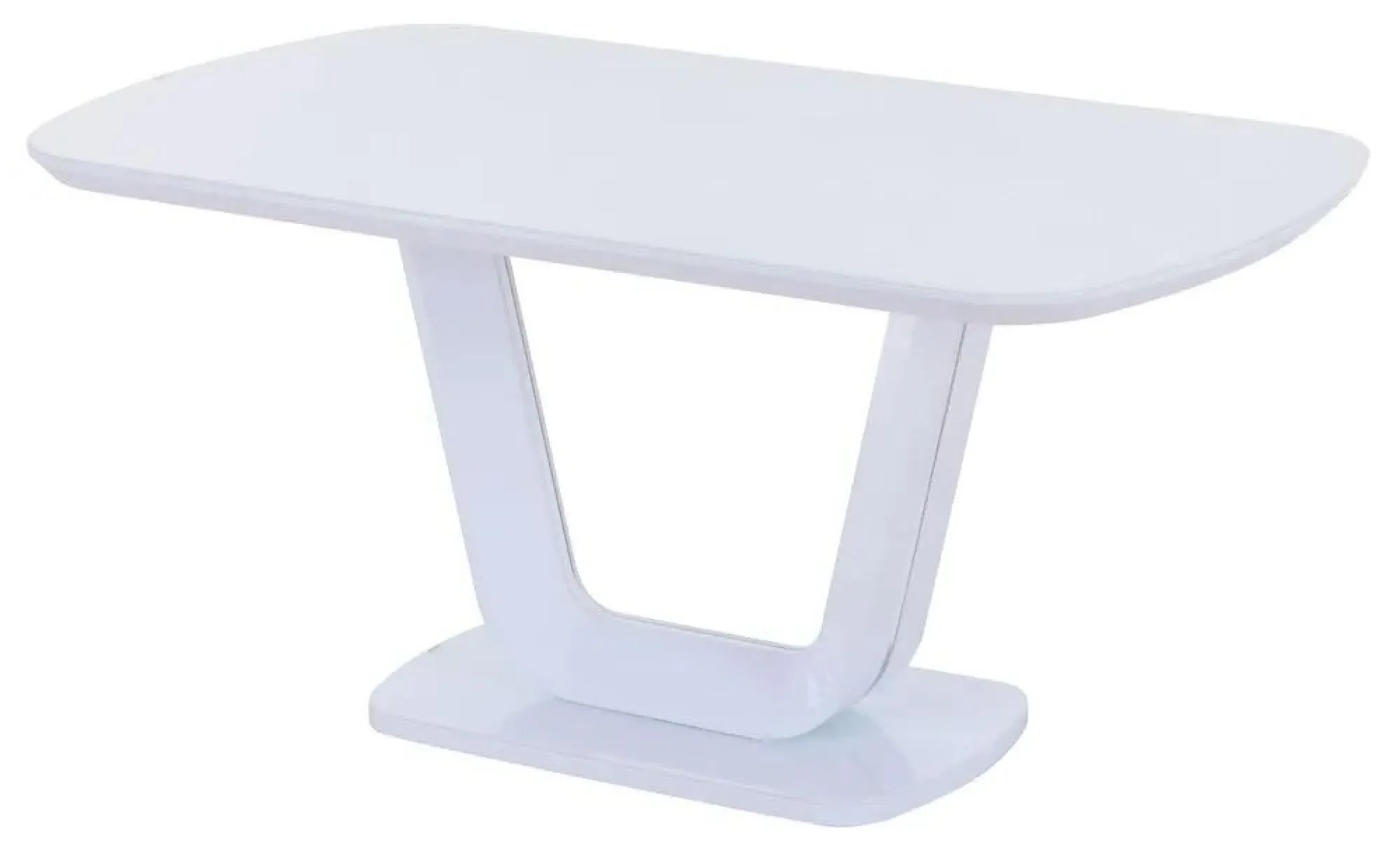 Athos 8-Seater Glass Dining Table - White