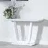 Athos Glass Console Table - White