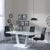 Athos Glass Dining Set with Jamison Chairs - White, Black