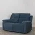 Augusta Ancona 2-Seater Electric Recliner Sofa - Blue, Fabric