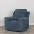 Augusta Ancona Electric Recliner Armchair - Blue, Fabric