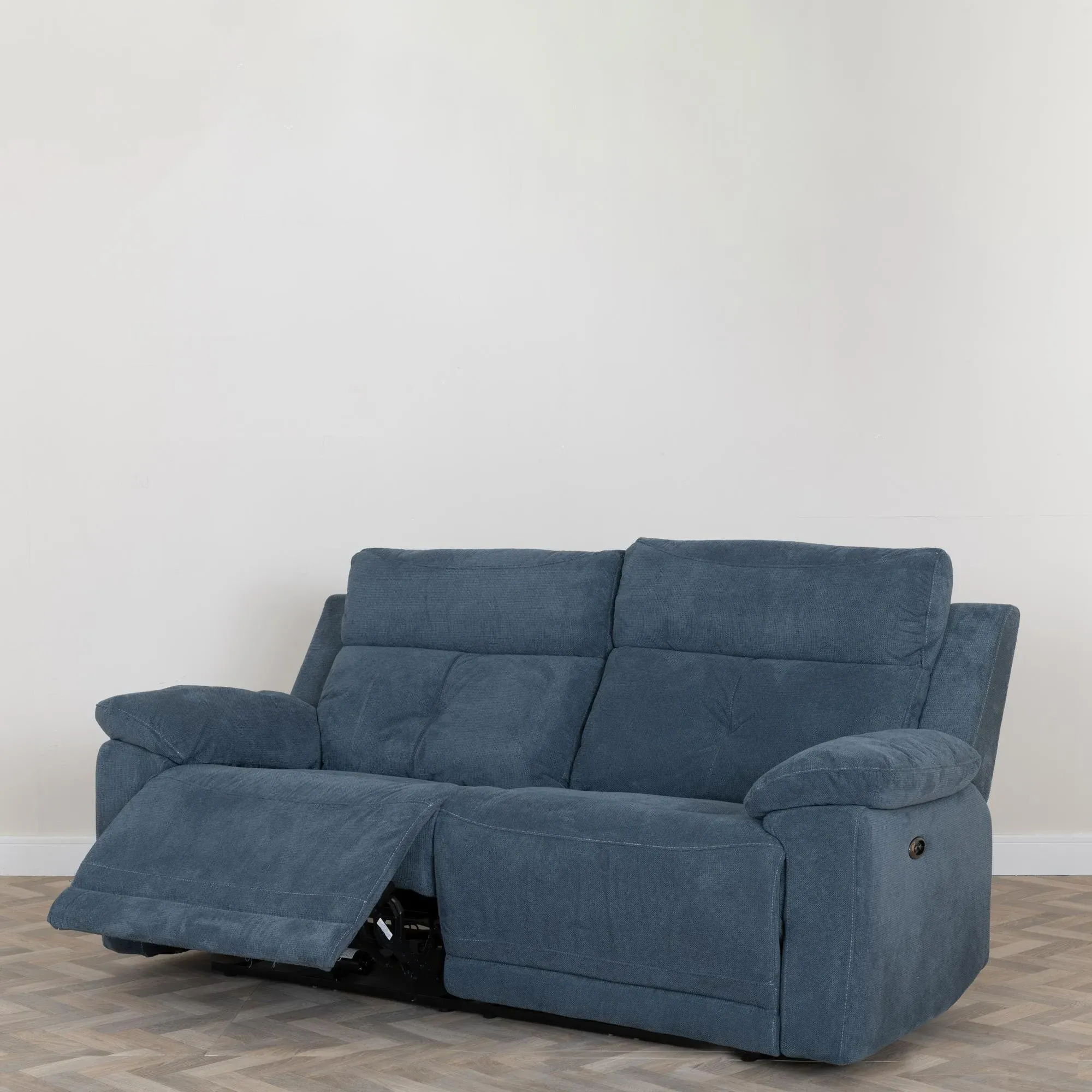 Augusta Ancona Electric Recliner Sofa Set - Blue, Fabric