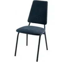 Austin Dining Chair with Metal Legs - Blue, Velvet