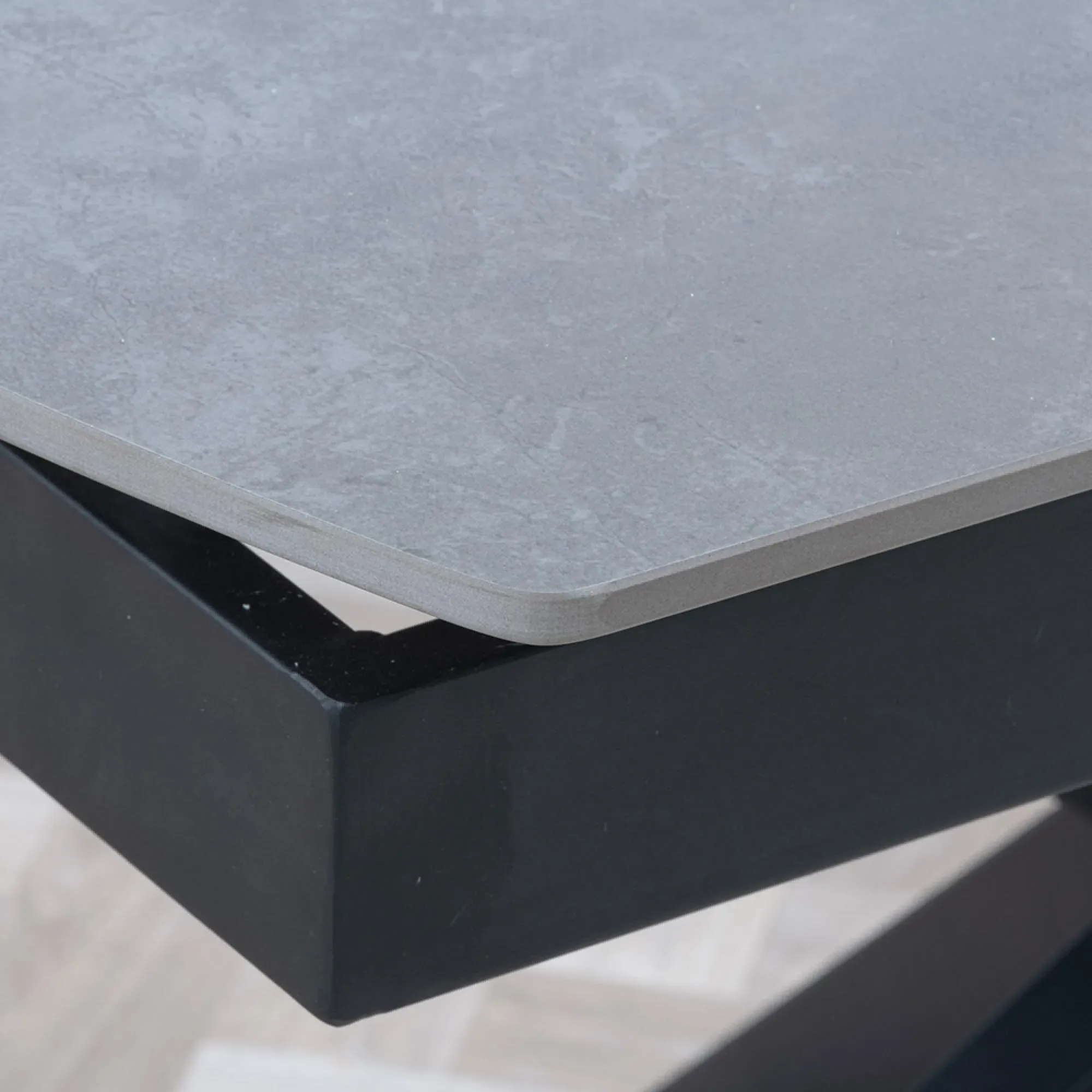 Bari 6-8 Seater Extendable Dining Table - Grey, Ceramic