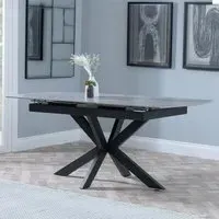 Bari 6-8 Seater Extendable Dining Table - Grey, Ceramic