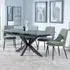 Bari Extendable Dining Set - Grey, Ceramic